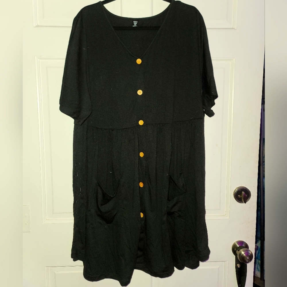 Shein curve, 2XL, black, babydoll dress